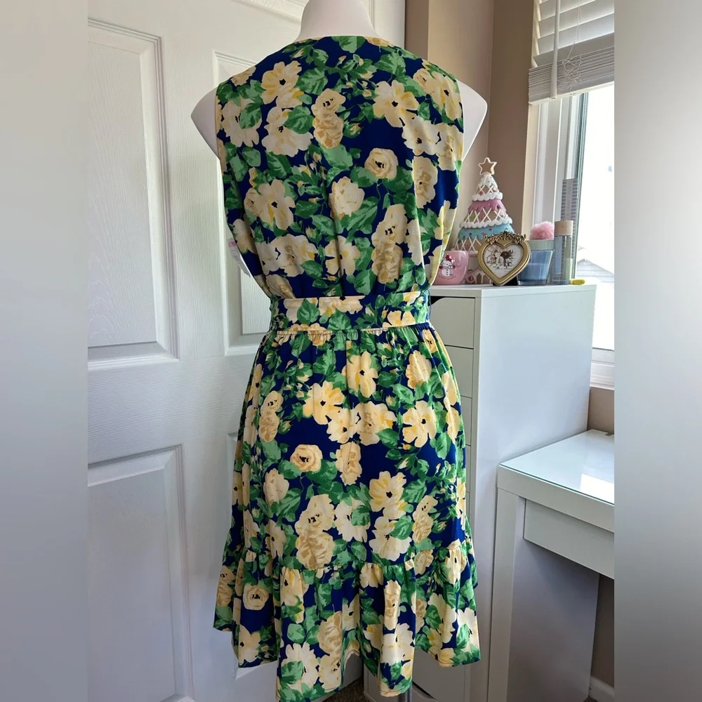 Sam Edelman Blue and Yellow Floral Dress - Picture 9 of 11